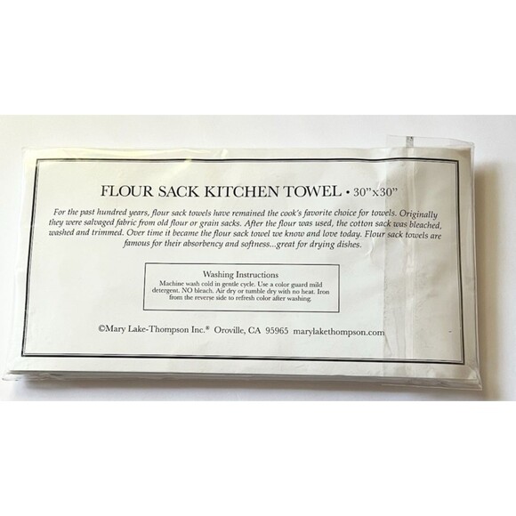 MARY LAKE-THOMPSON Yellow Flower Garden Cat Flour Sack Kitchen Towel 30"x30" New - Picture 2 of 2